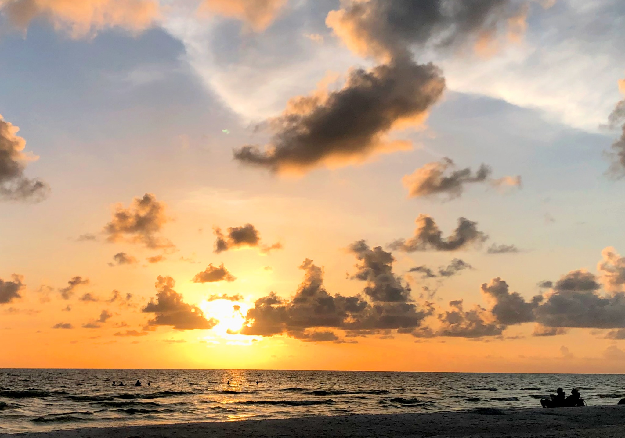 Golden sunset over the Gulf of Mexico from Marco Island beach